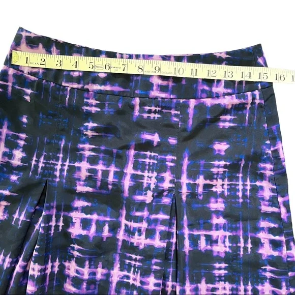 Simply Vera Purple & Pink Pleated Knee Length Skirt size 4 - Picture 4 of 7